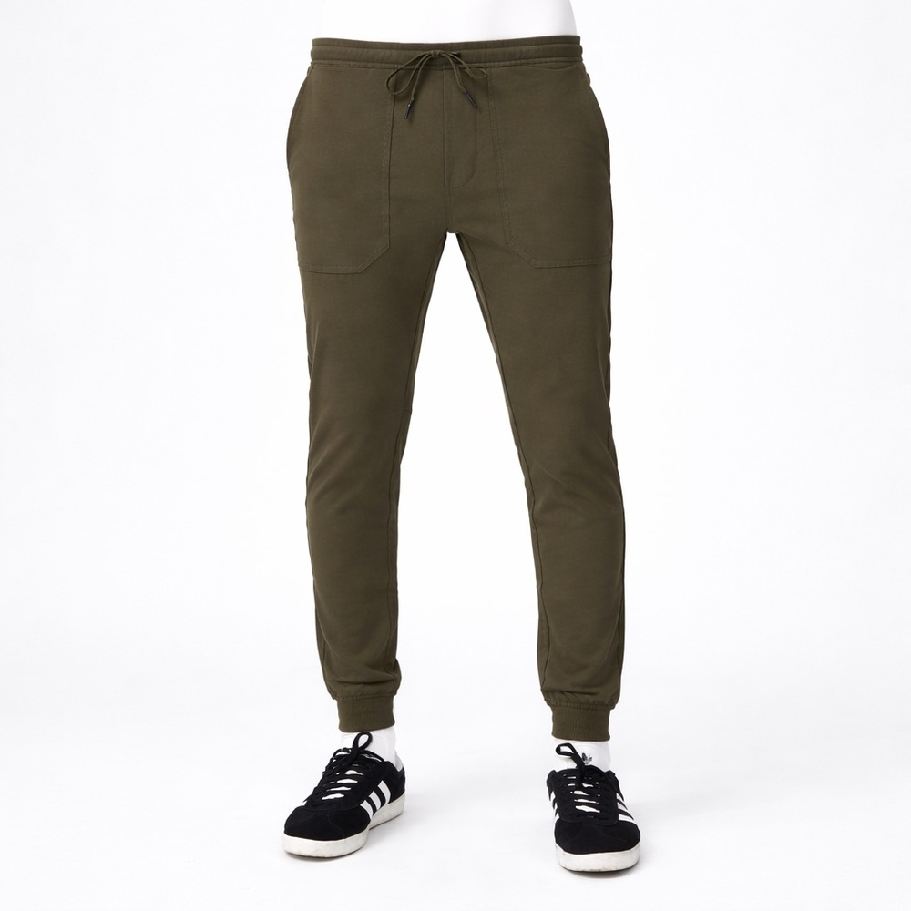 Size S Bluenotes Men’s Traveler Jogger Pants Green Slim Stretch Elastic Waist